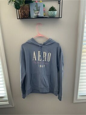 AERO 1987 Blue Graphic Hoodie and Sweat Pants